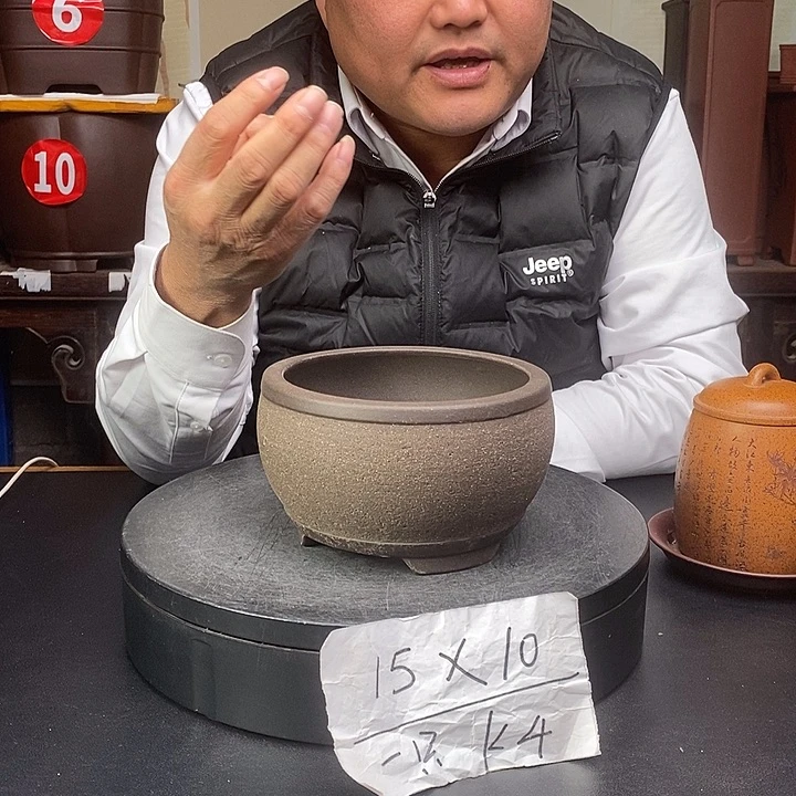 紫砂花盆货号一只K4