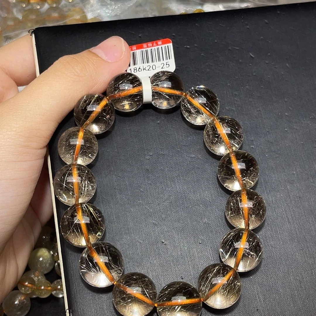 荣***】未镶嵌手链水晶金发晶14+