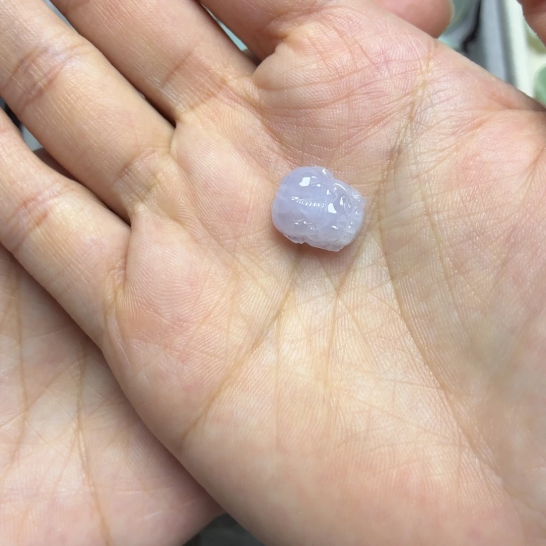 颈饰未镶嵌翡翠冰紫貔貅