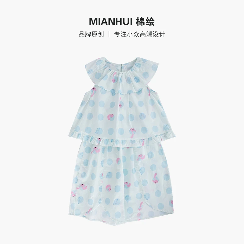 【兔子波点】女童原创设计师纯棉套装童装34224123