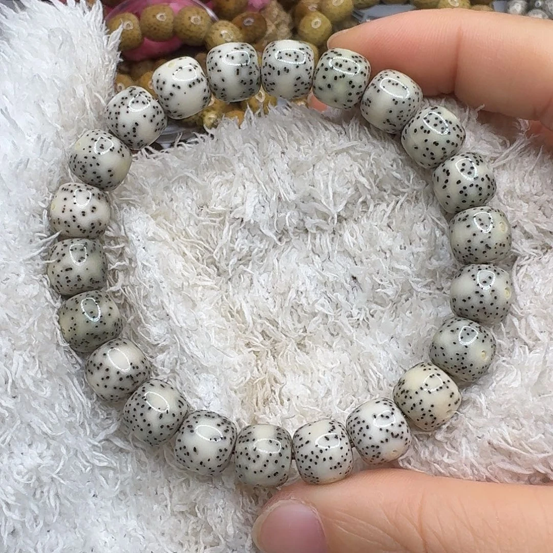 手串星月菩提10x9双留白青花无烟花老料