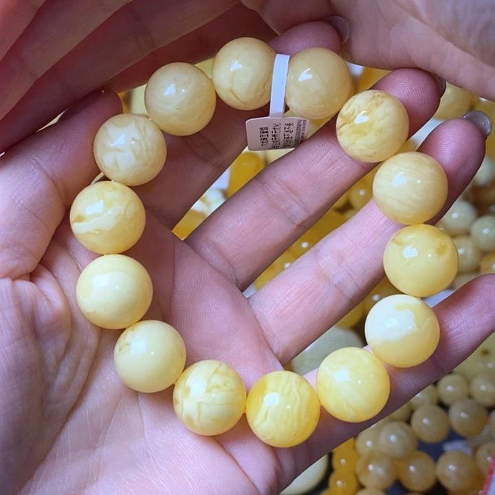 琥珀未镶嵌手链天然无优化琥珀蜜蜡