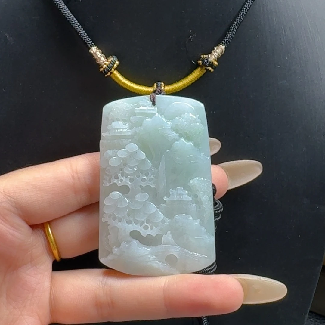 翡翠未镶嵌颈饰天然