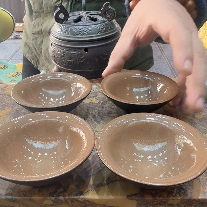 陶烧杯四个一组。。。品茗