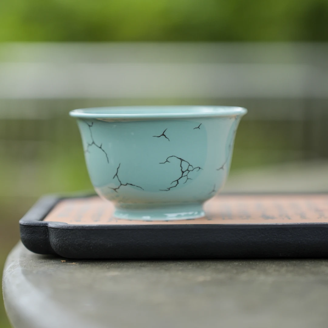 【西泠上新】绿松釉主人杯HX0379a