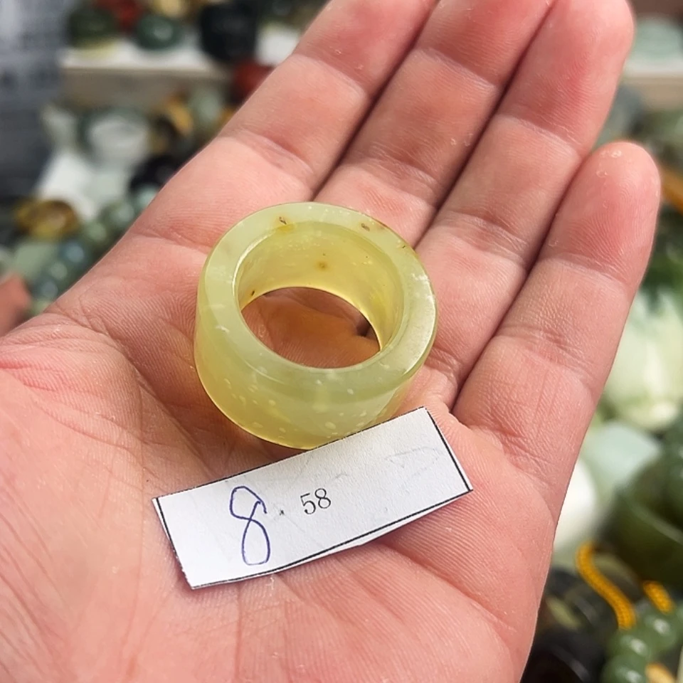 【闪购商品】未镶嵌蛇纹石玉戒指海**食