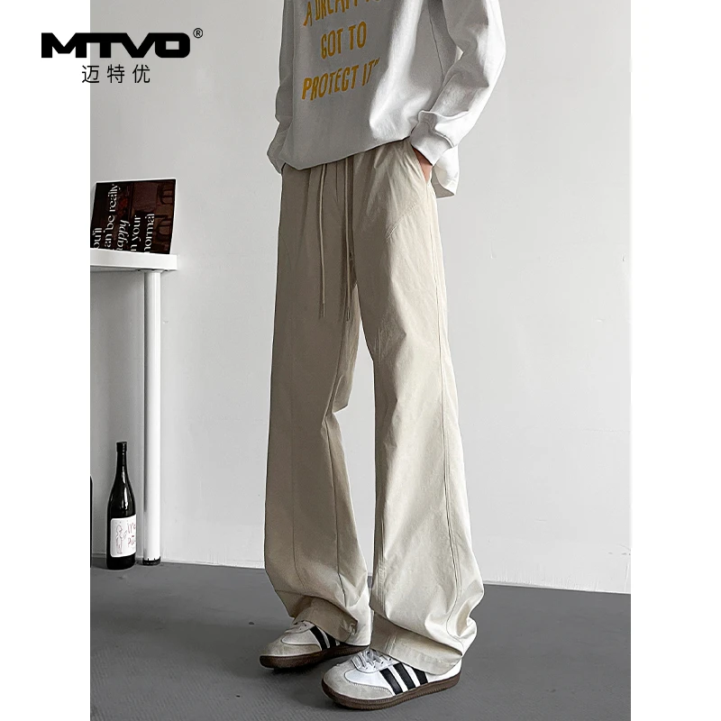 休闲裤2025年夏季男生直筒休闲裤薄款宽松透气长裤直筒运动裤子