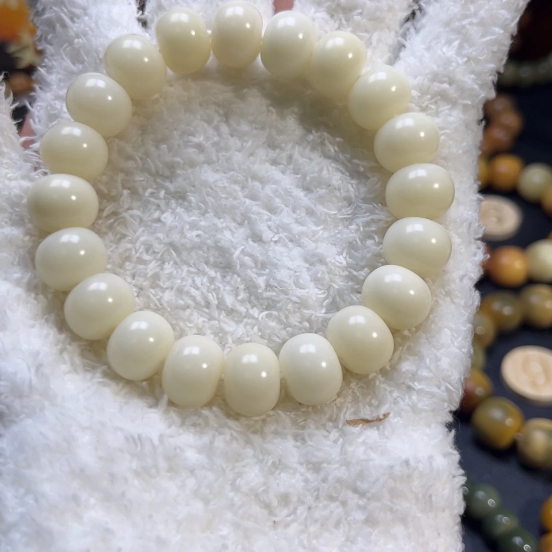 菩提根/象牙果吊坠D**n奶白扁苹果卡14