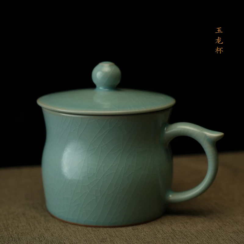 汝誉天下汝窑茶杯办公杯清凉寺汝瓷天青冰裂纹汝州汝瓷陶瓷老板杯