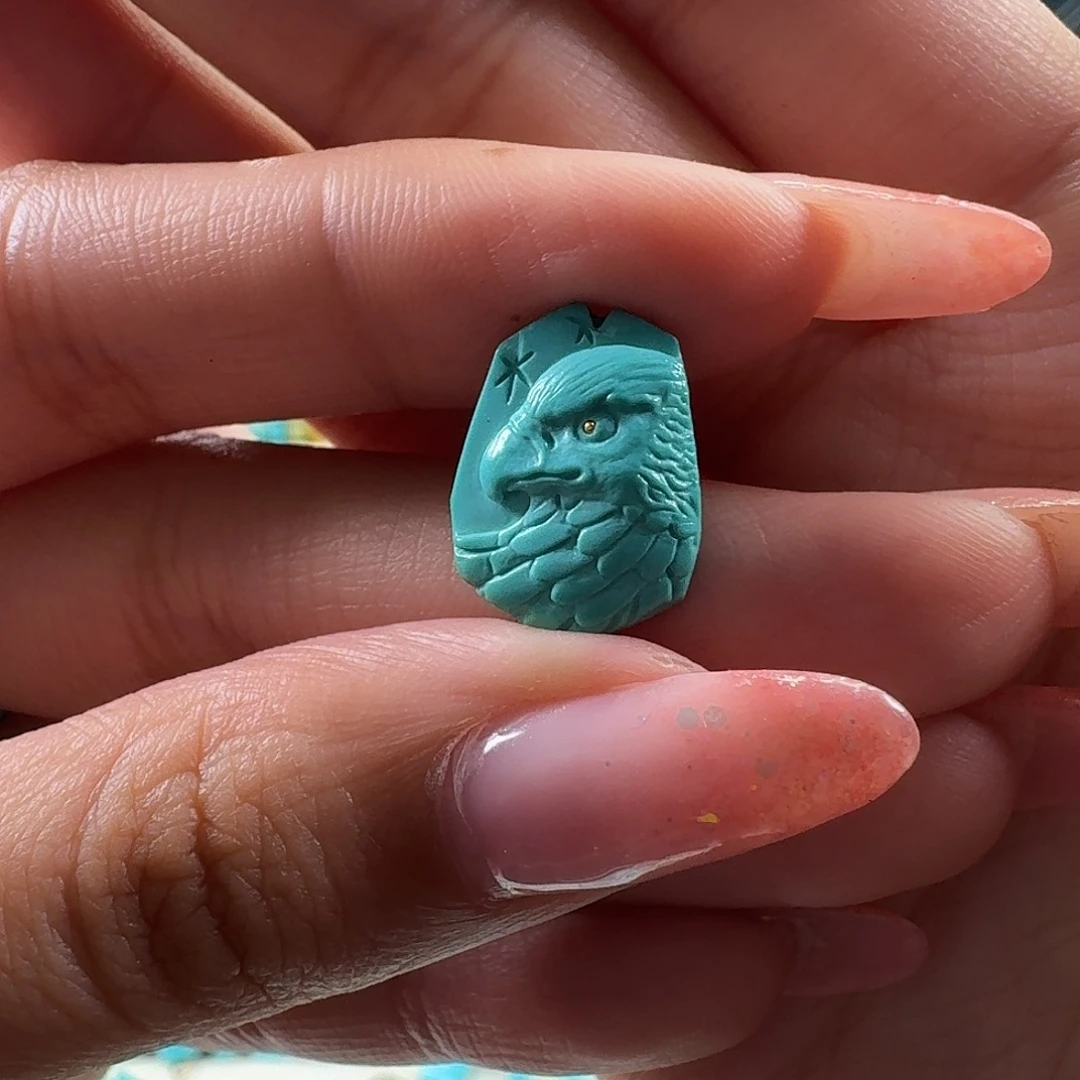 绿松石未镶嵌吊坠(不含链)鹰