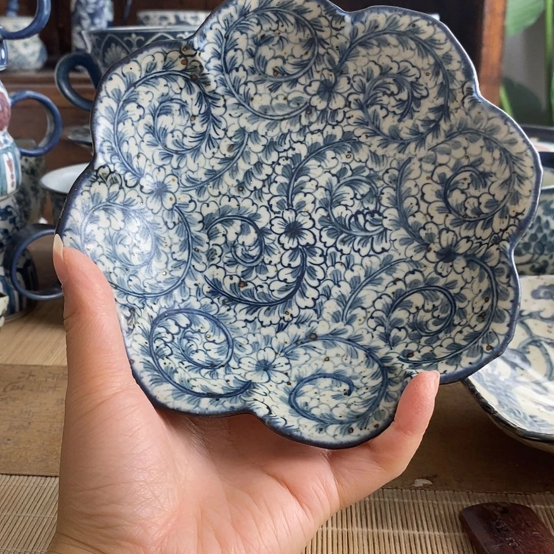 手工手绘青花高温青花陶瓷