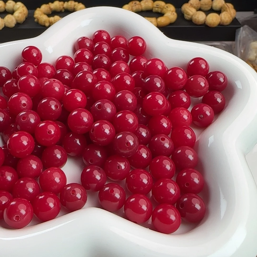 菩提根/象牙果手串卡10红汤圆500颗批发