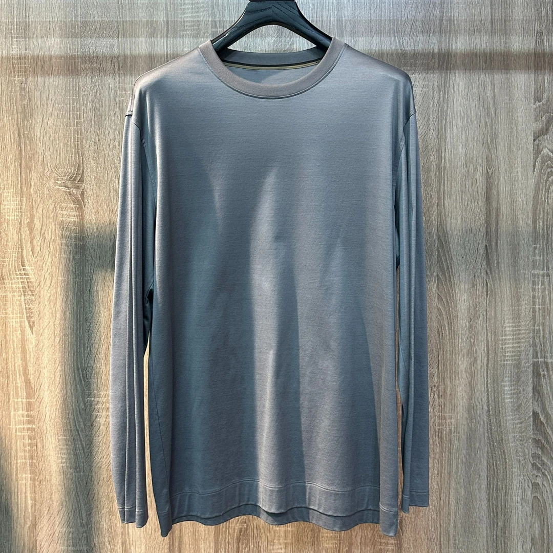 海岛棉圆领长袖T恤