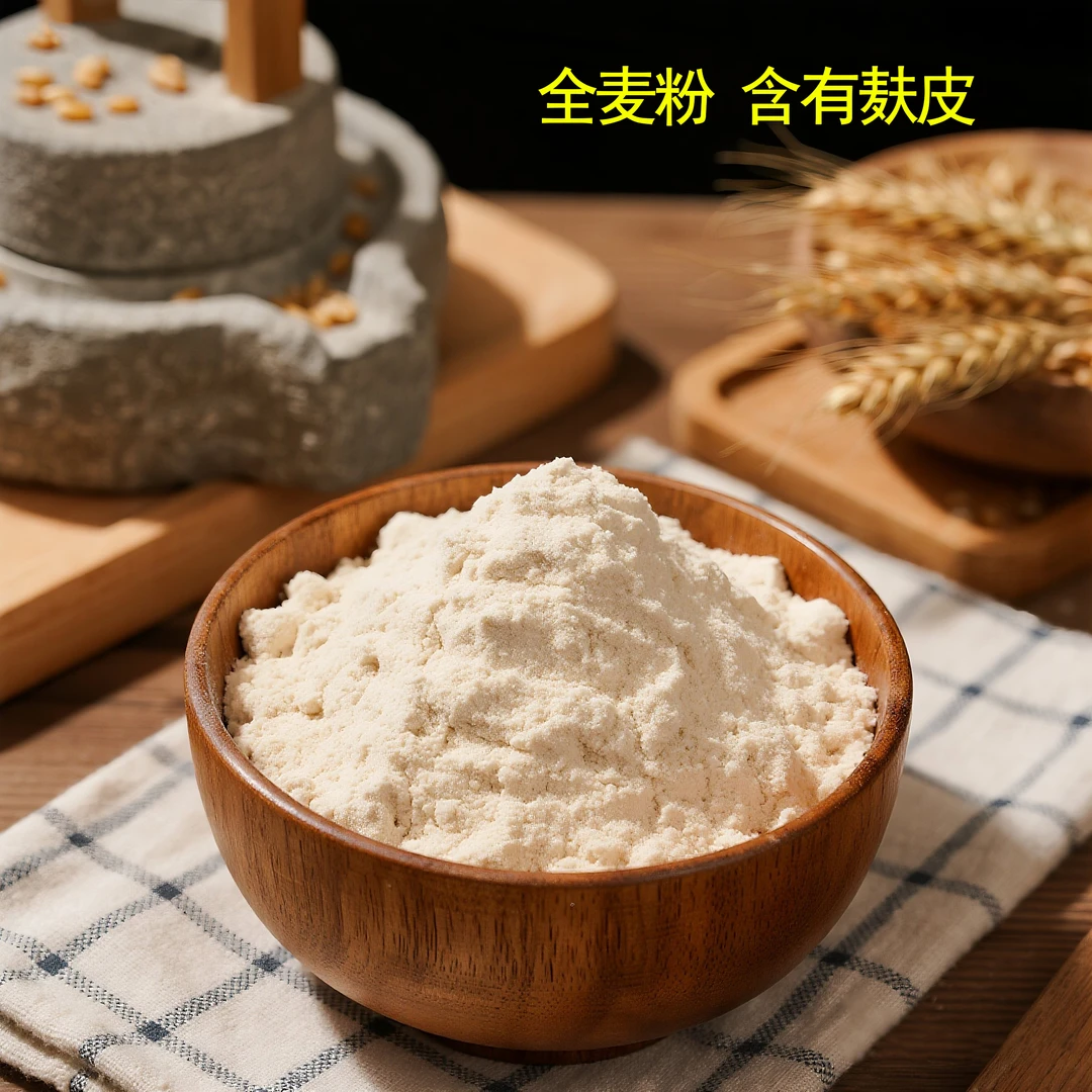 河南石磨原味全麦粉优质冬小麦全麦烘焙农家自磨农家自磨面粉