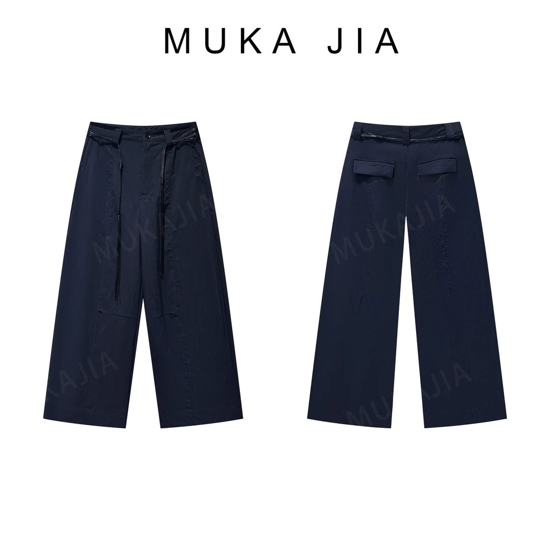 木卡家【空气速干十分裤】定制款韩系风夏设计感休闲十分裤32BK285