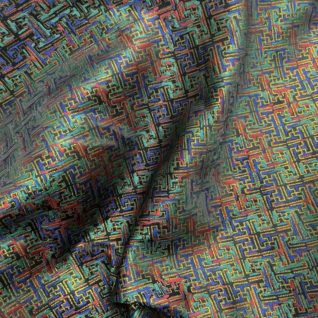 宋锦面料 万字纹 国风新中式面料 马甲 外套面料