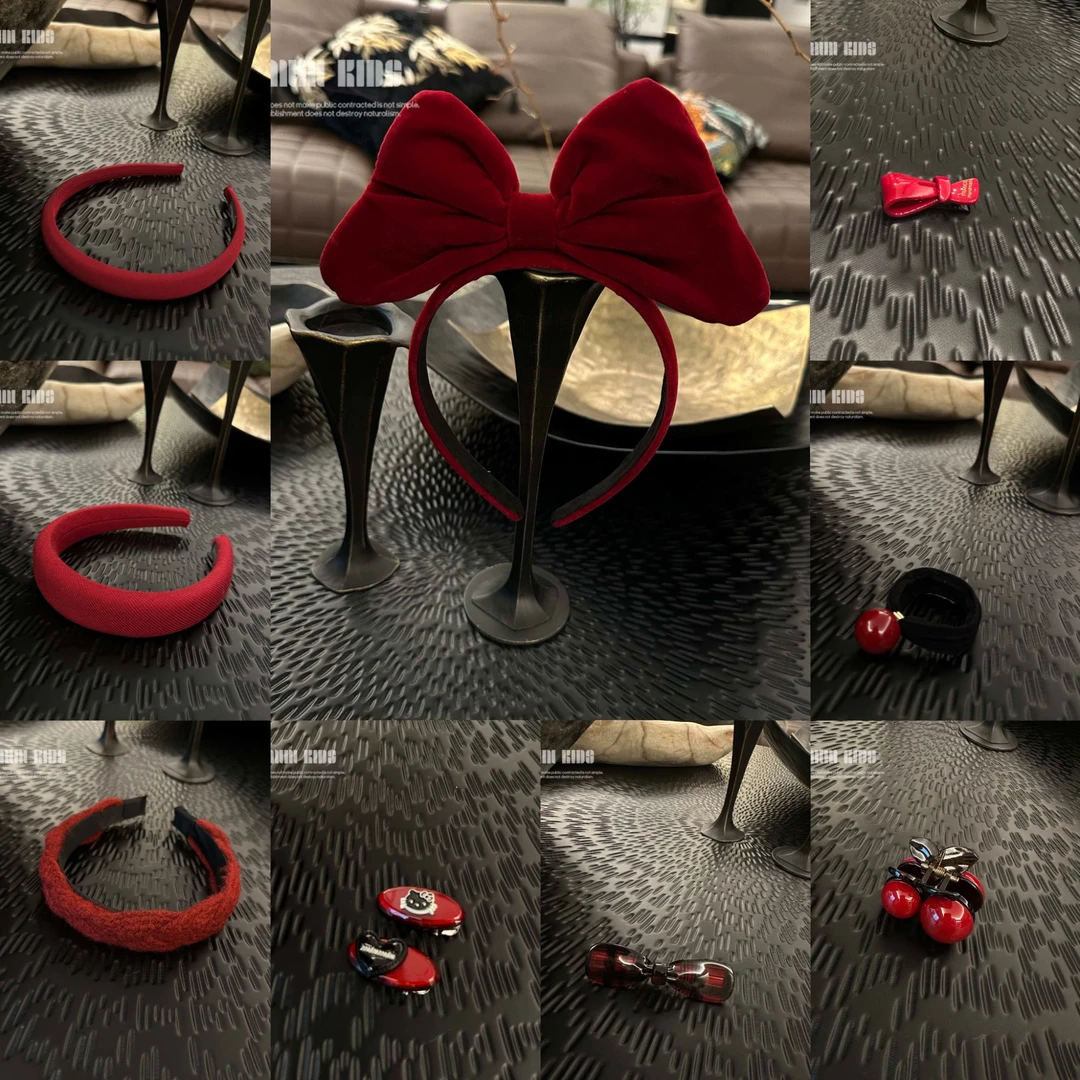 女童小众复古红色系列发圈发夹发箍可爱少女ins甜美百搭韩版法式