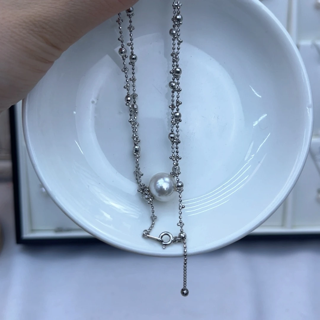 淡水珍珠银S925镶嵌颈饰