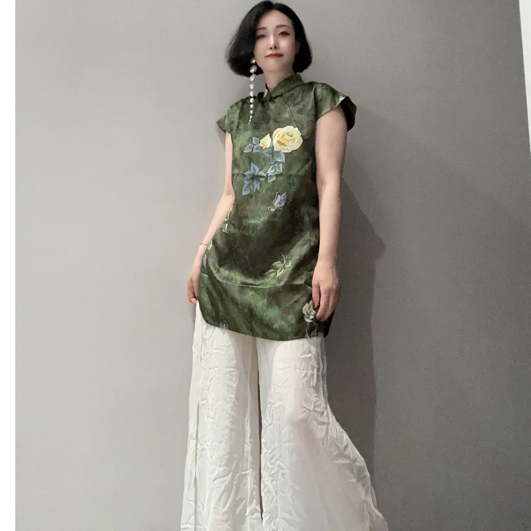 【衬衣】小众设计高定轻奢新中式旗袍短袖衬衣MT10382