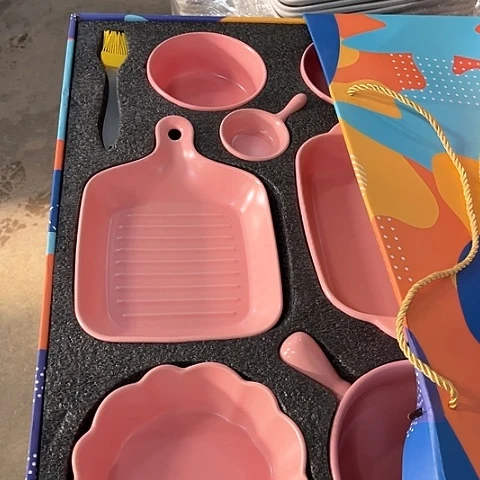 微瑕，不能明火，8件套粉