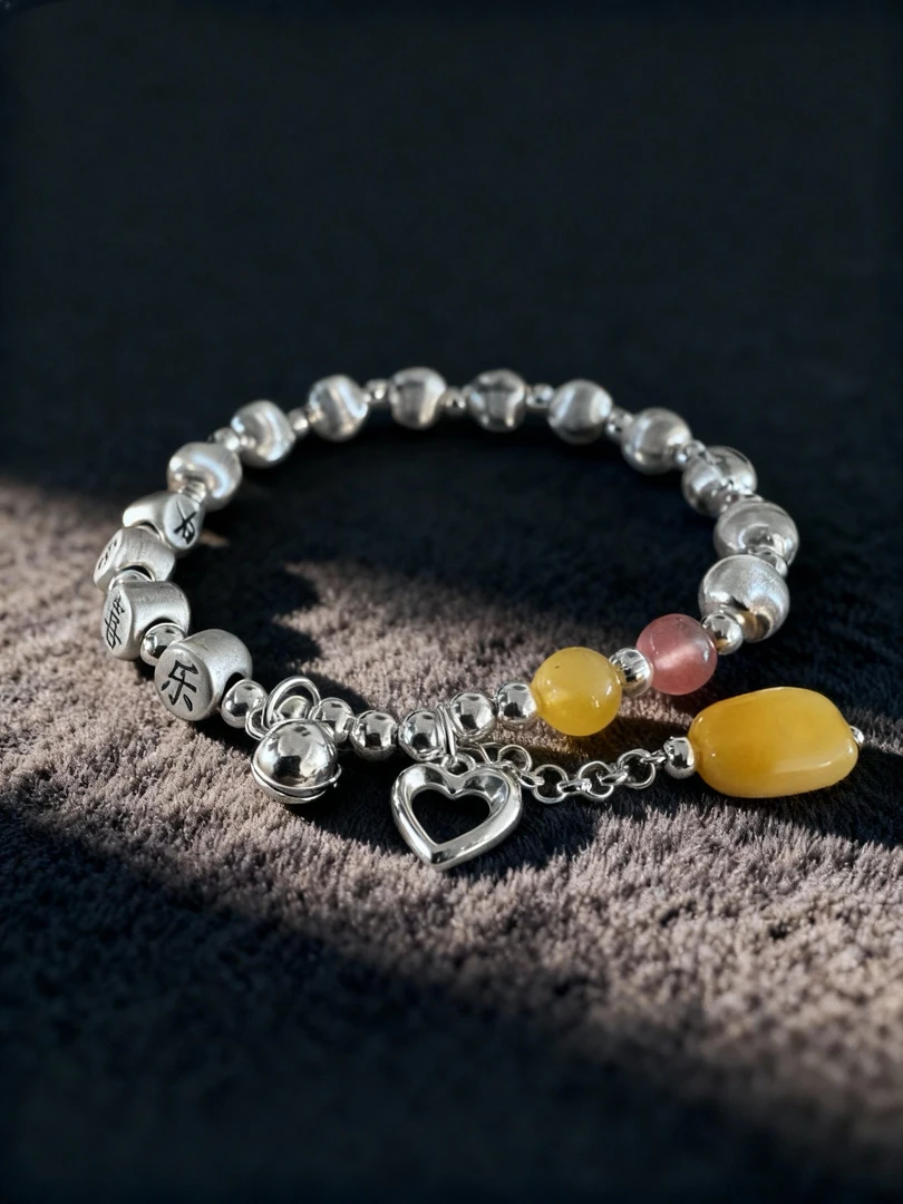 925银布艺手链 时尚配饰原创设计百搭光珠新型素款女款个性