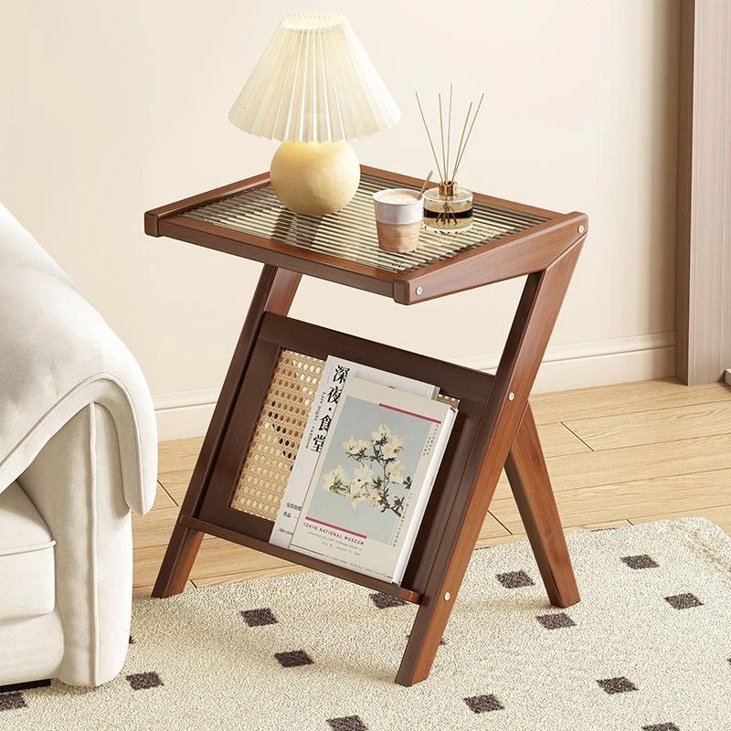 新疆包邮边几小茶几卧室床头小桌子ins客厅沙发边桌长虹玻璃日式