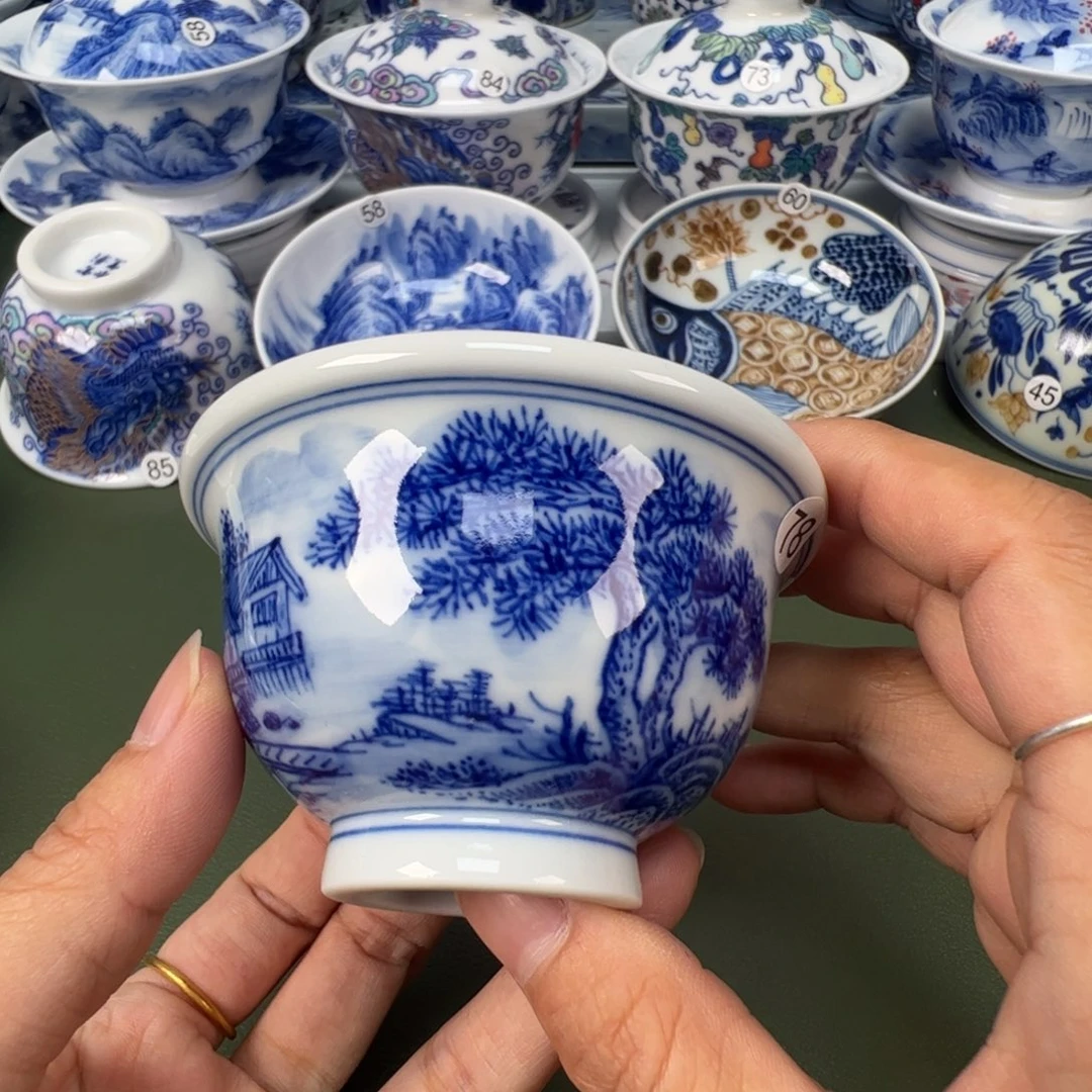 陶瓷景德镇纯手工纯手绘茶具木木78