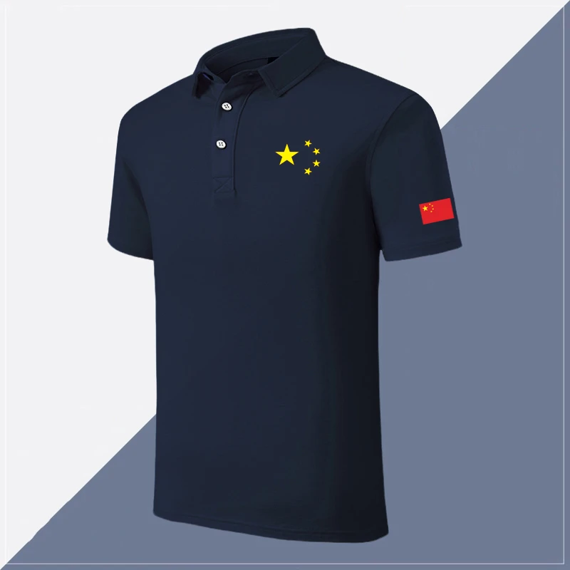 中国队China运动翻领POLO衫T恤男女夏季田径武术教练服短袖定制