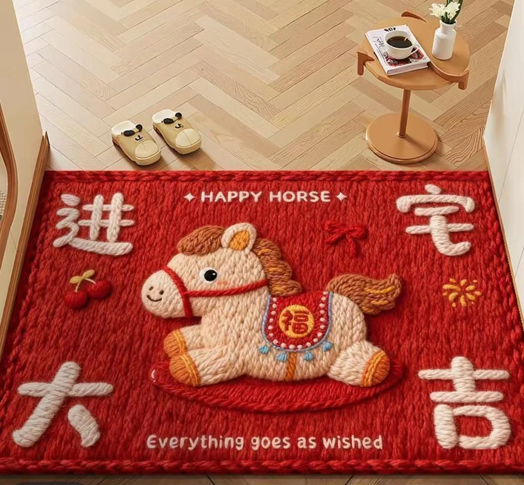 6628 5D毛线风格软垫家用入户门地垫 F11