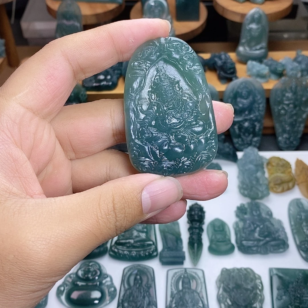 定制翡翠未镶嵌黄财神