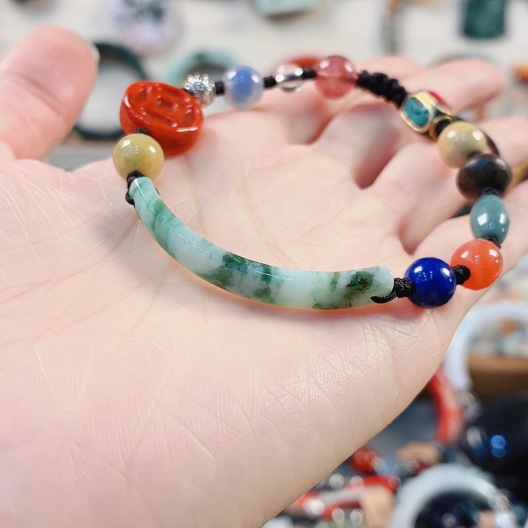 翡翠未镶嵌手链手串