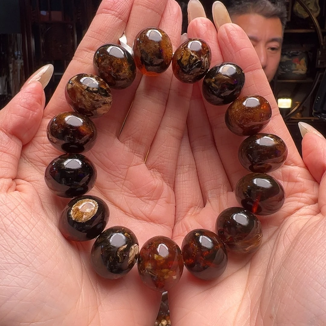 琥珀裸石未镶嵌抚顺琥珀10031。19mm