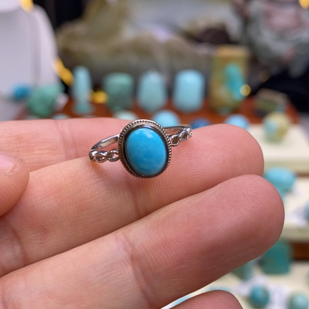 绿松石银S925镶嵌珠宝奇石