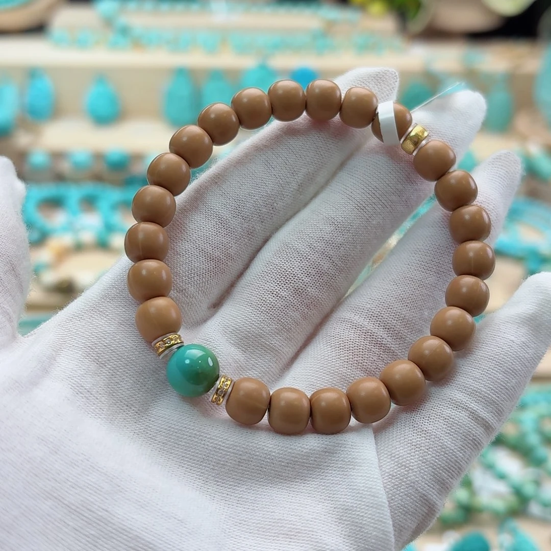 绿松石18K金镶嵌珠宝奇石