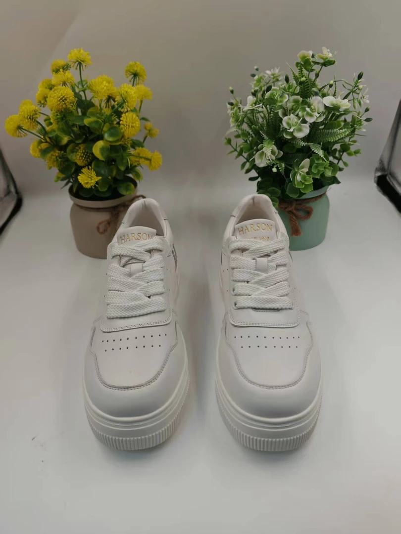 9169 休闲增高小白鞋系带厚底休闲板鞋低帮单鞋欧若动感风