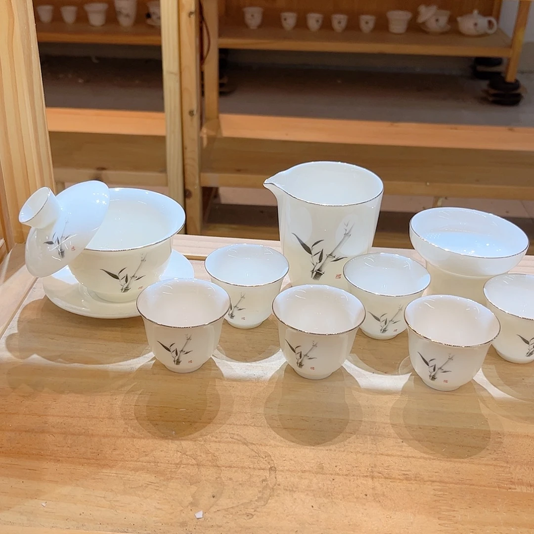 【御瓷斋】羊脂玉瓷茶具套装