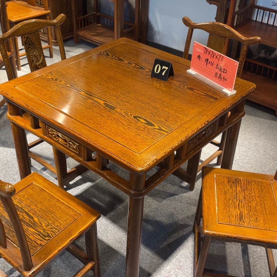 鸡翅木类成套家具浩*6套鸡翅木78/73五件带玻璃