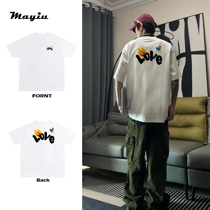 英文字母带火小众设计cleanfit宽松休闲高街潮牌百搭纯棉短袖T恤