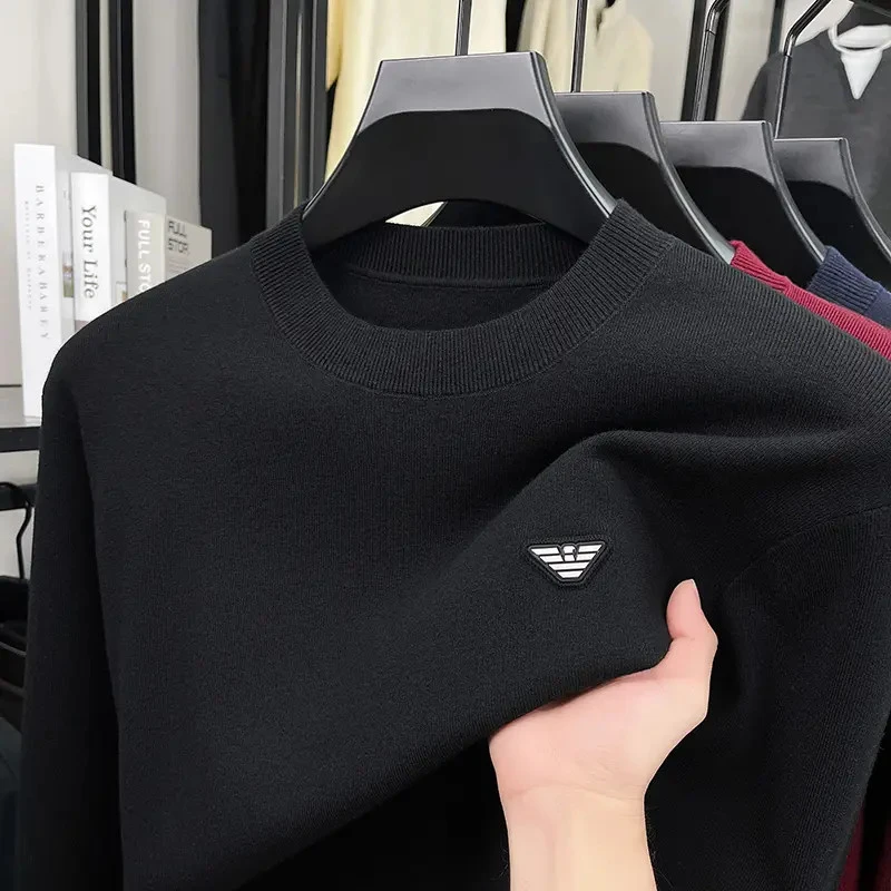 【六哥专属】【羊毛毛衣】镭铯金属长袖羊毛毛衣男百搭秋季时尚休闲