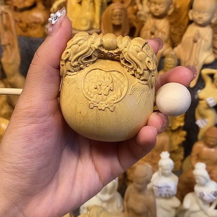 黄杨木黄杨木瑕疵貔貅木鱼