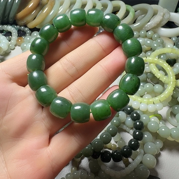 ****波和田玉未镶嵌手链卡12