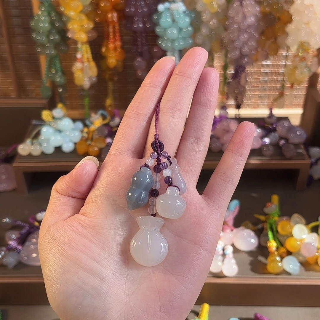 ****）玛瑙/玉髓未镶嵌车挂福利款手机链