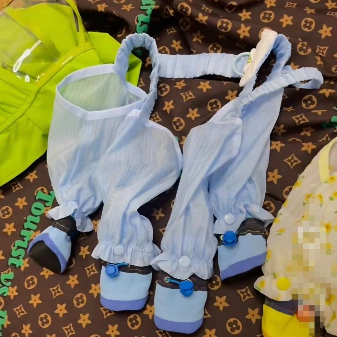狗狗外出防脏防尿背带裤套中型小型犬泰迪连体裤脚套宠物连体鞋套