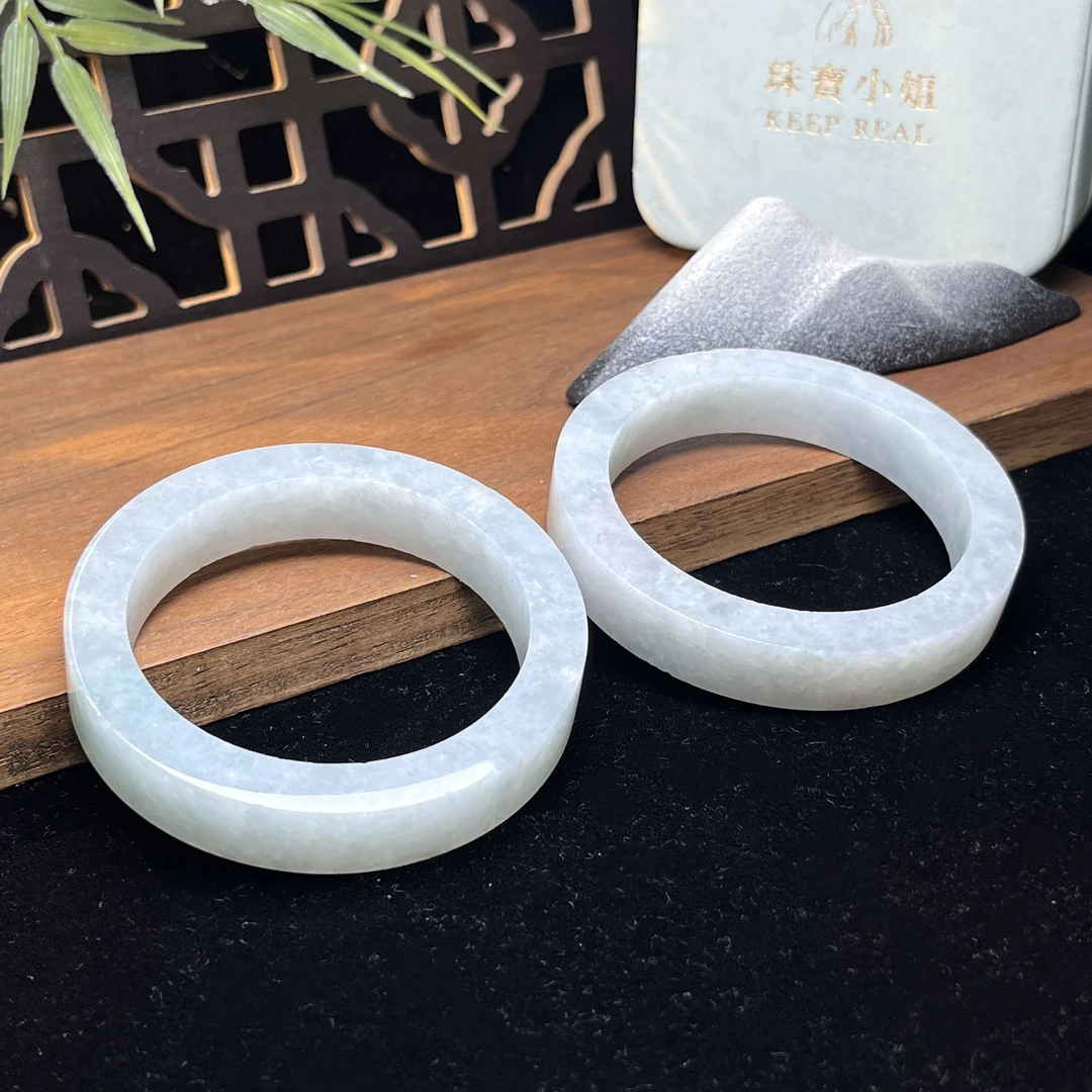 40【麻花辫小野】定制毛货翡翠手镯一件