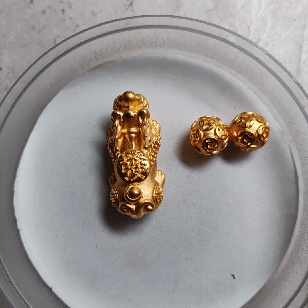 金元宝足金999貔貅珠子首饰