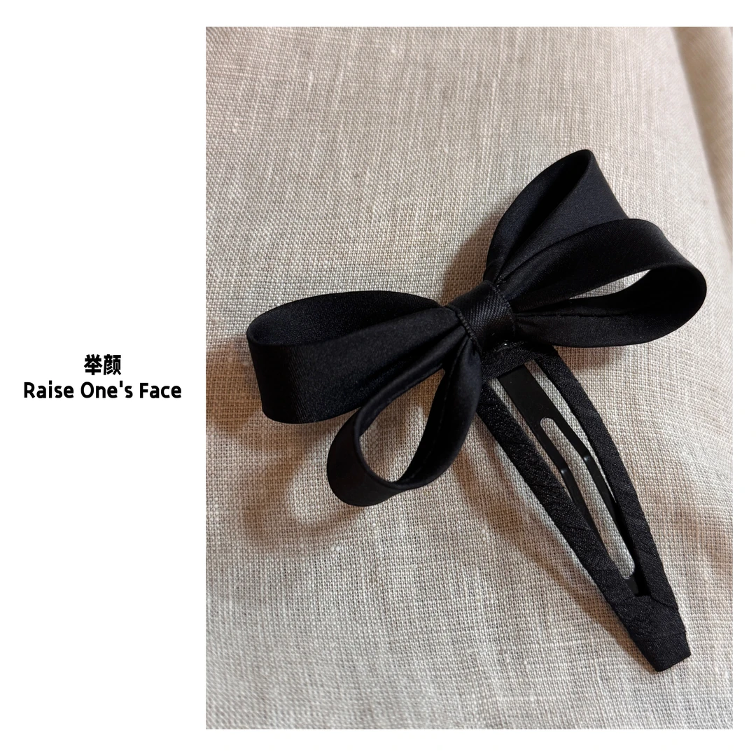 HUI - 【出片夹】 67448 黑色蝴蝶结超级出片夹子