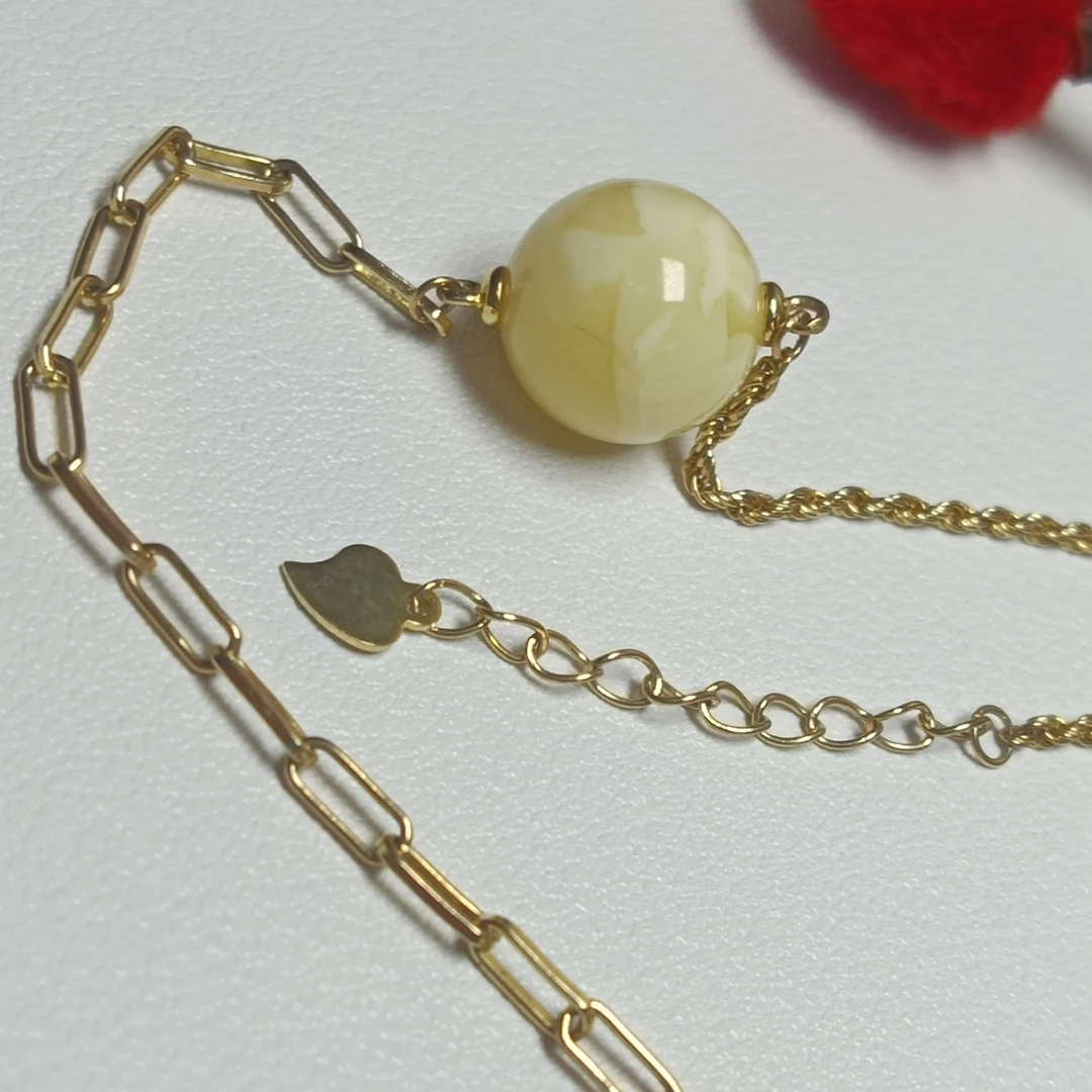 天然蜜蜡镶嵌手链~白蜡妖花高货品质~11+规格规格尺寸~3566