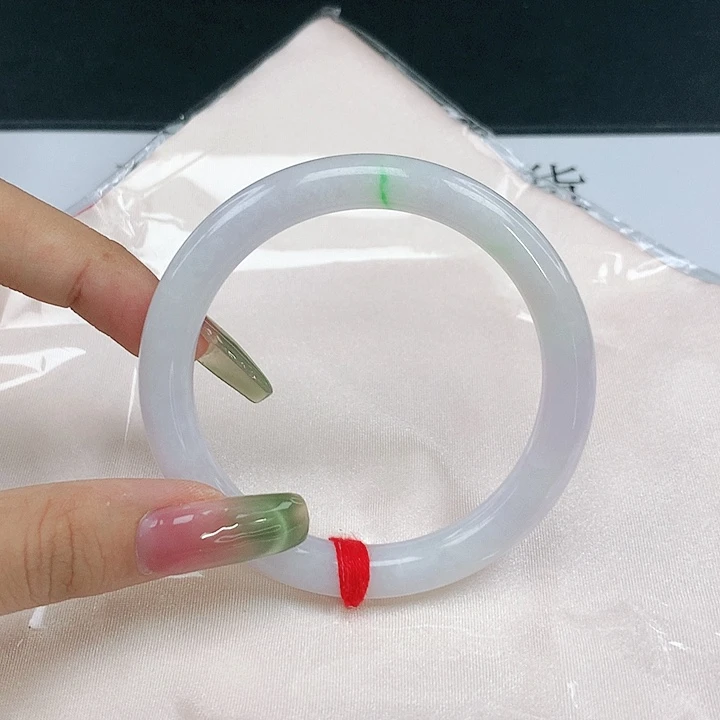 翡翠未镶嵌手镯圈56，04164