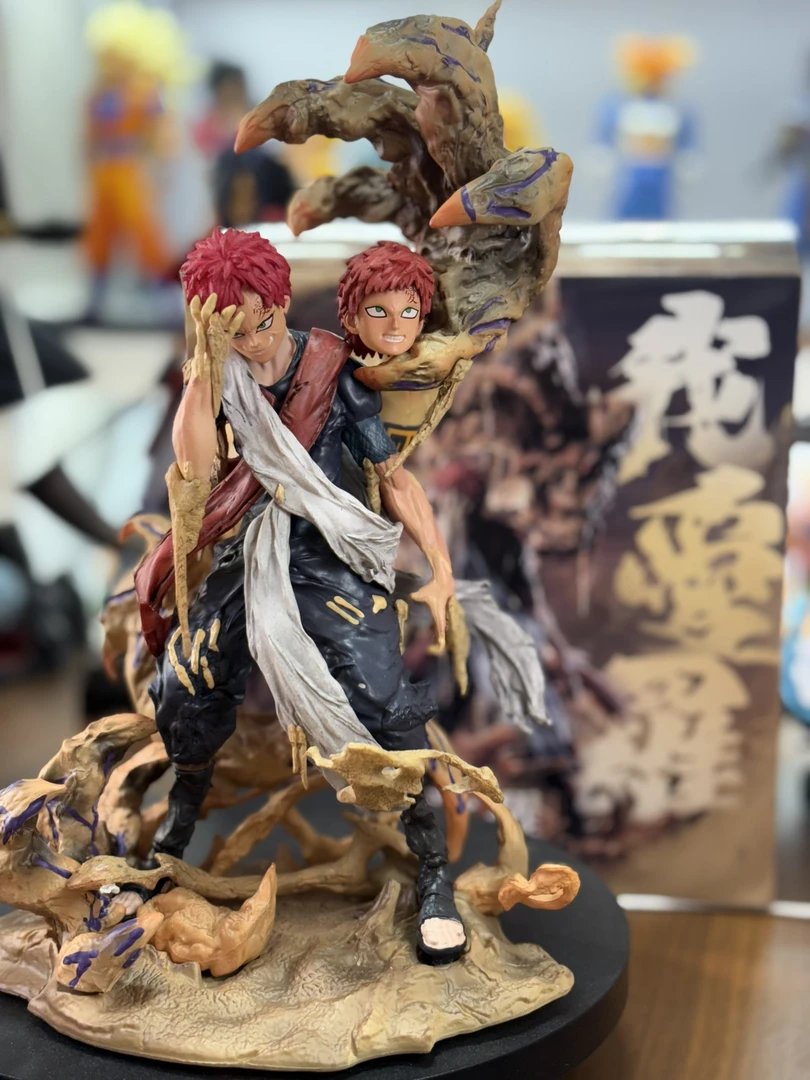 火影忍者系列 铁幕我爱罗双头雕可替换 GK 手办 雕像 模型 礼物