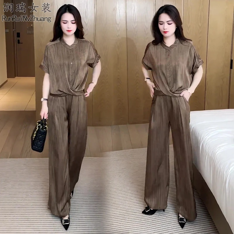 时尚套装极简风套装欧美风短袖休闲夏季街头风洋气气质韩两件套潮